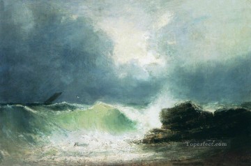  wave Oil Painting - sea coast wave 1880 Romantic Ivan Aivazovsky Russian